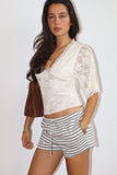 Terri Lace V Neck Top