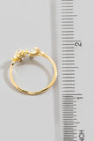 Gold Dipped Cz Stars & Moon Ring