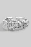 Cz Baguette Belt Ring (Silver)
