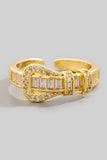 Cz Baguette Belt Ring (Gold)