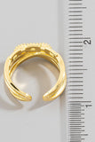 Three Row Twist Cz Ring