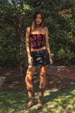 Mills Contrast Stitch Denim Mini Skirt