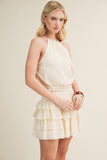 Crinkle Halter Top