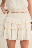 Crinkle Ruffled Skort