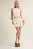 Crinkle Ruffled Skort