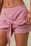 Gingham Wrapped Skort