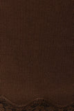 Lace Trim Cami Top (Brown)