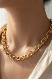 Gold Dipped Intricate Chain Link Necklace
