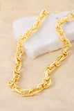 Gold Dipped Intricate Chain Link Necklace