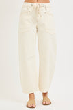 Eyelet String Barrel Pants
