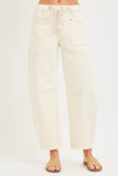 Eyelet String Barrel Pants