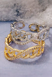 Cz Sculpted Chain Link Ring