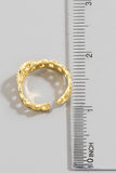 Cz Sculpted Chain Link Ring