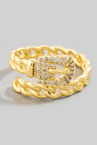 Pave Belt Buckle Chain Ring