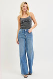 High Rise Wide Leg Studded Jeans
