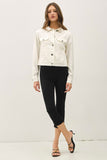 Callie Cropped Western Jacket (Ivory)