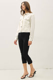 Callie Cropped Western Jacket (Ivory)