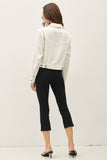 Callie Cropped Western Jacket (Ivory)