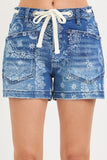 Paisley Print Patch Pocket Shorts