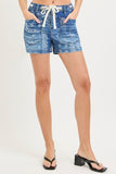 Paisley Print Patch Pocket Shorts