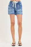 Paisley Print Patch Pocket Shorts
