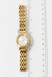 Oval Roman Numeral Metal Strap Watch