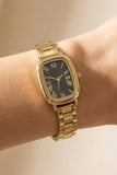 Polished Band Classic Square Watch (Gold)