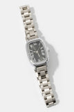 Polished Band Classic Square Watch (Silver)