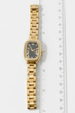 Polished Band Classic Square Watch (Gold)