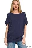 Hacci Dolman Sleeve Top (Dark Navy)