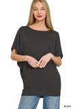 Hacci Dolman Sleeve Top (Black)