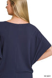Hacci Dolman Sleeve Top (Dark Navy)