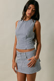 Crisp Stripes Top (Navy)