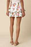 Dora Floral Tiered Ruffle Mini Skirt