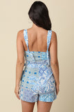 Lucy Print Tie Belted Romper