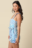 Lucy Print Tie Belted Romper