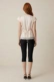 Short Sleeve Lace Trimmed Top