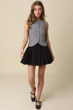 Angie Gingham Combo Mini Dress
