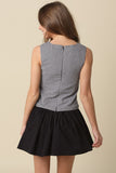 Angie Gingham Combo Mini Dress