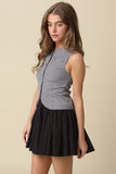 Angie Gingham Combo Mini Dress