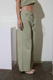 Countryside Drawstring Denim Pants (Olive)