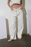 Countryside Drawstring Denim Pants (Ivory)