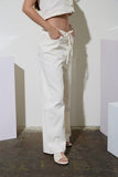 Countryside Drawstring Denim Pants (Ivory)