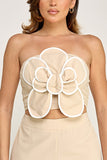Flower Strapless Top Set