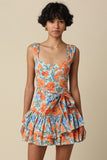 Nicki Ruffle Floral Belted Dress