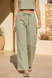 Soft Drawstring Wide Leg Pants