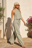 Soft Drawstring Wide Leg Pants