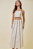 Contrast Bustier Crop Top