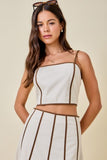 Contrast Bustier Crop Top