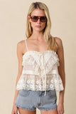 Bianca Lace Ruffle Camisole Top